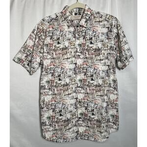 Jagger Men’s News Stand Styled Rare Men’s Short Sleeve Button Up Shirt